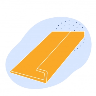 L-образный профиль стальной 56х56х4 мм СТ0 ГОСТ 8509-93