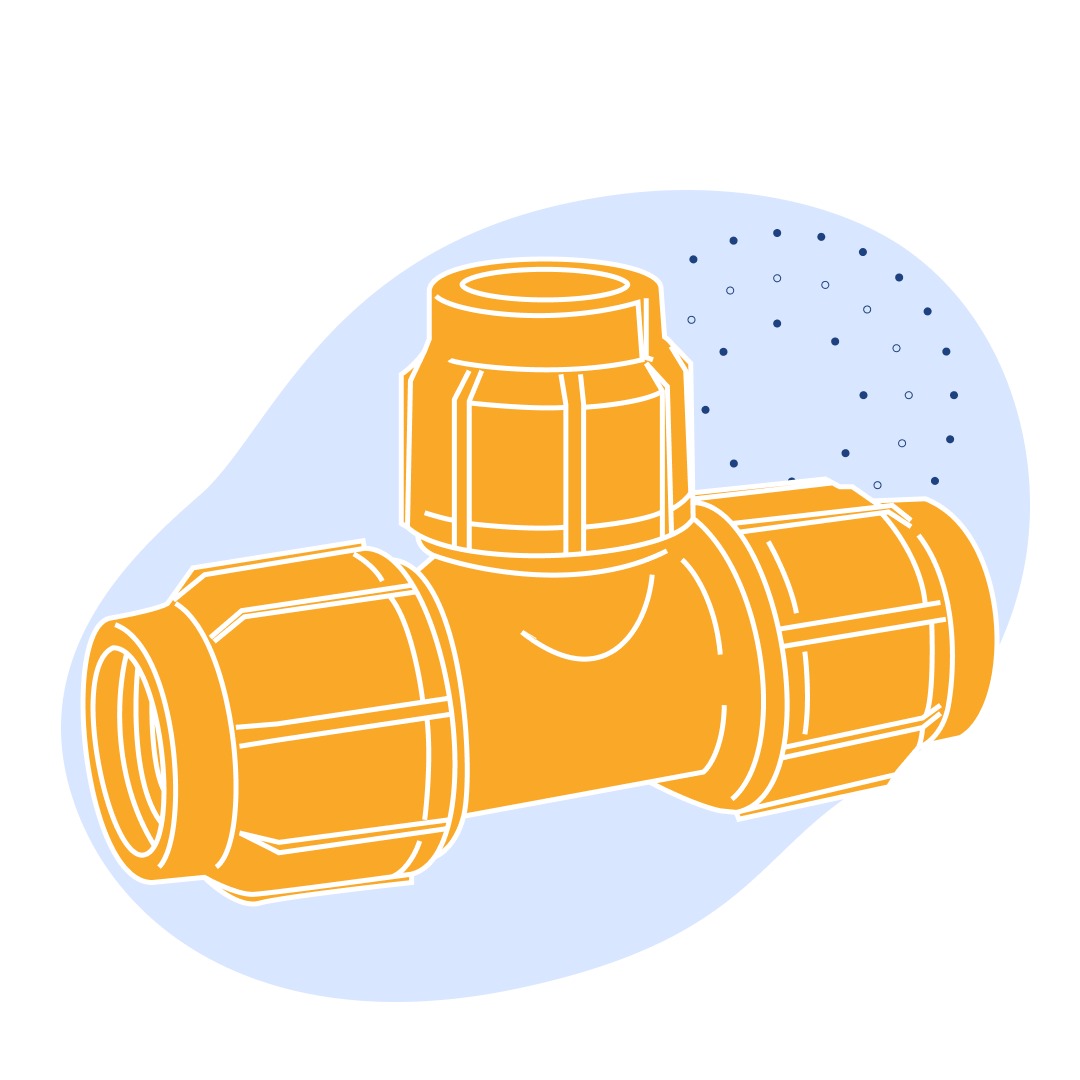 Тройник ПНД переходной 200x110x13.6 мм